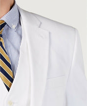 Tommy Hilfiger Modern-Fit THFlex Stretch Solid White Suit Jacket 42R Cotton