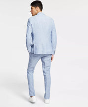Bar III Men's Slim-Fit Linen Suit Jacket Light Blue 44R