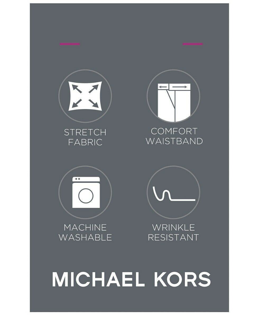 Michael Kors Classic-Fit Stretch Dress Pants 36 x 29 Black WASHABLE