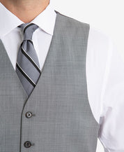 Lauren Ralph Lauren Mens Classic Fit Stretch Suit Vest Light Grey Medium