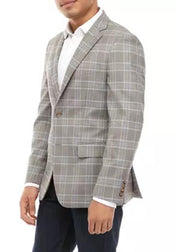 Lauren Ralph Lauren Men's UltraFlex Plaid Blazer Tan Blue 44L