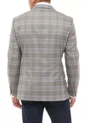 Lauren Ralph Lauren Men's UltraFlex Plaid Blazer Tan Blue 44L