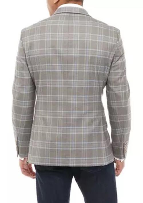 Lauren Ralph Lauren Men's UltraFlex Plaid Blazer Tan Blue 44L