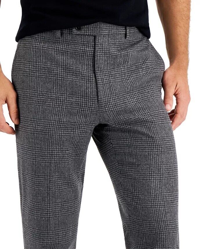 Lauren Ralph Lauren Mens Classic Fit Wool Flannel Pants Plaid Grey Black 42 x 32