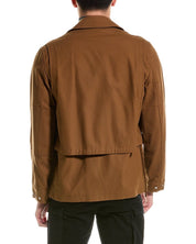 Helmut Lang Mens Cotton Twill Coach Jacket Small Brown