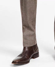 BAR III Men's Slim-Fit Check Suit Dress Pants 32 x 34 Burgundy Black