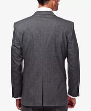 Haggar Mens Classic Fit Sharkskin Suit Jacket Dark Grey 50R