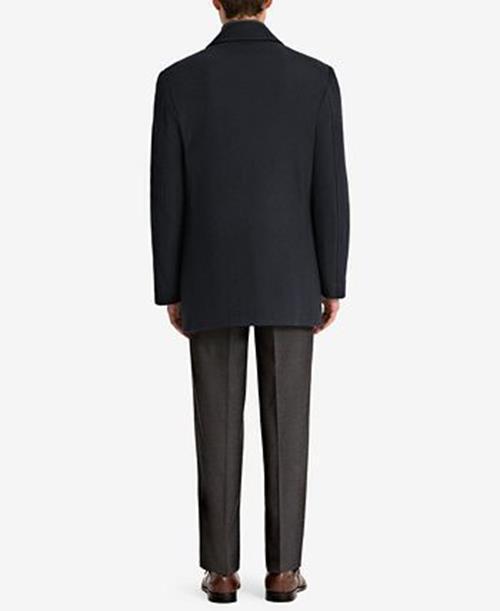 Lauren Ralph Lauren Mens Regular fit Overcoat Coat 40 S Blue Solid