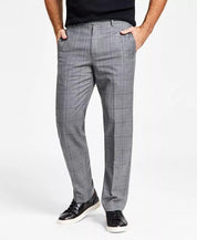Ralph Lauren Men's Classic Fit Wool Light Grey Plaid Dress Pants 32 x 32