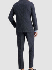 TOMMY HILFIGER Mens Modern Fit Stretch Blue Houndstooth Suit Jacket 40L