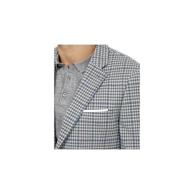 Tommy Hilfiger Men's Modern Plaid Blazer Sport Coat 42L Grey / Blue