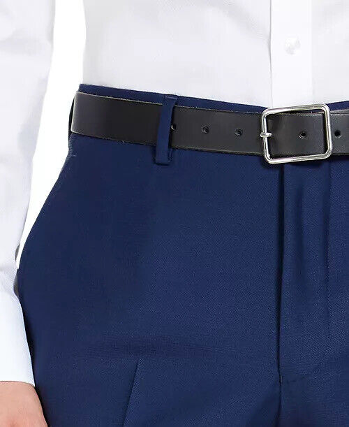 AX Armani Exchange Men's Slim-Fit High Blue Pindot Wool Dress Pants 33 x 32