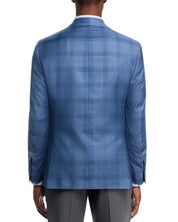 Hart Schaffner Marx Mens Classic fit Sport Coat Blazer 46 L Blue Plaid