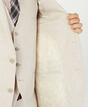 Bar III Men's Slim-Fit Linen Tan Suit Jacket Sport Coat 42S