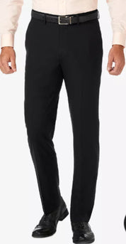 J.m. Haggar Slim Fit 4-Way Stretch Dress Pants Black 33 x 30