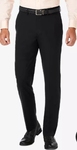 J.m. Haggar Slim Fit 4-Way Stretch Dress Pants Black 33 x 30