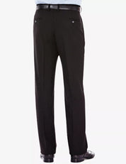 HAGGAR J.M. Men’s Dress Pants Black 40 x 32 Classic Fit Stretch Sharkskin Flat