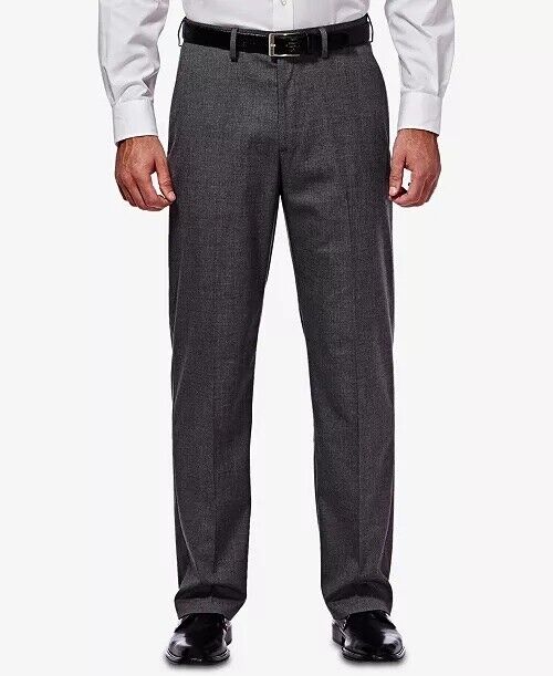 Haggar Mens Classic fit Dress Pants 36 / 29 Gray Solid