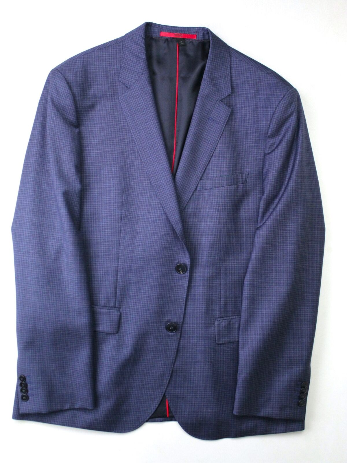 Hugo Boss Jeffrey Men's Modern Fit Suit Jacket 42R Navy Blue Check