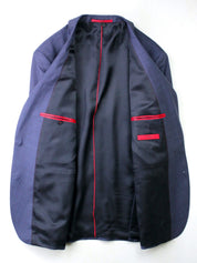 Hugo Boss Jeffrey Men's Modern Fit Suit Jacket 42R Navy Blue Check