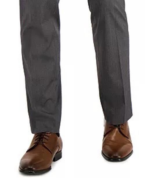 KENNETH COLE REACTION Men's Techni-Cole Gray Slim-Fit Pants 36 X 30