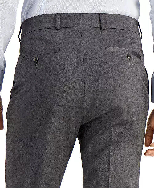 Kenneth Cole Reaction Mens Slim Fit Pants Grey 36 x 30