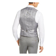 LAUREN RALPH LAUREN Mens Grey Regular Fit Button Suit Vest Small