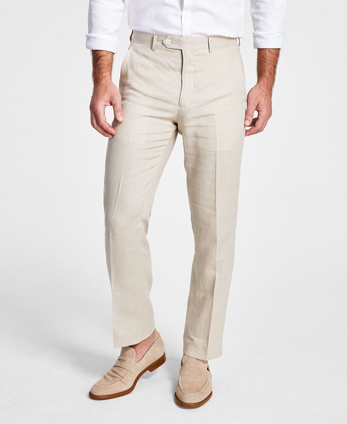 Lauren Ralph Lauren Men's Classic-Fit Solid Linen Dress Pants 40 x 29 Tan