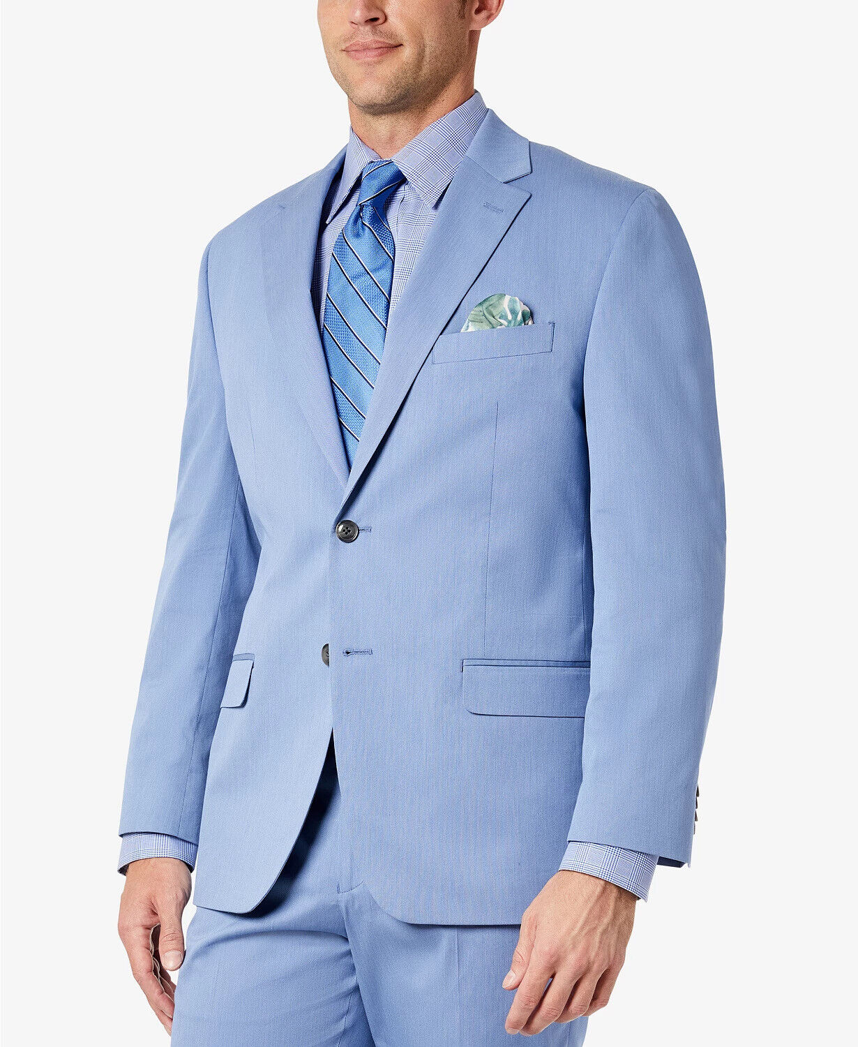 Sean John Men's Classic-Fit Solid Suit Jacket Light Blue 36R