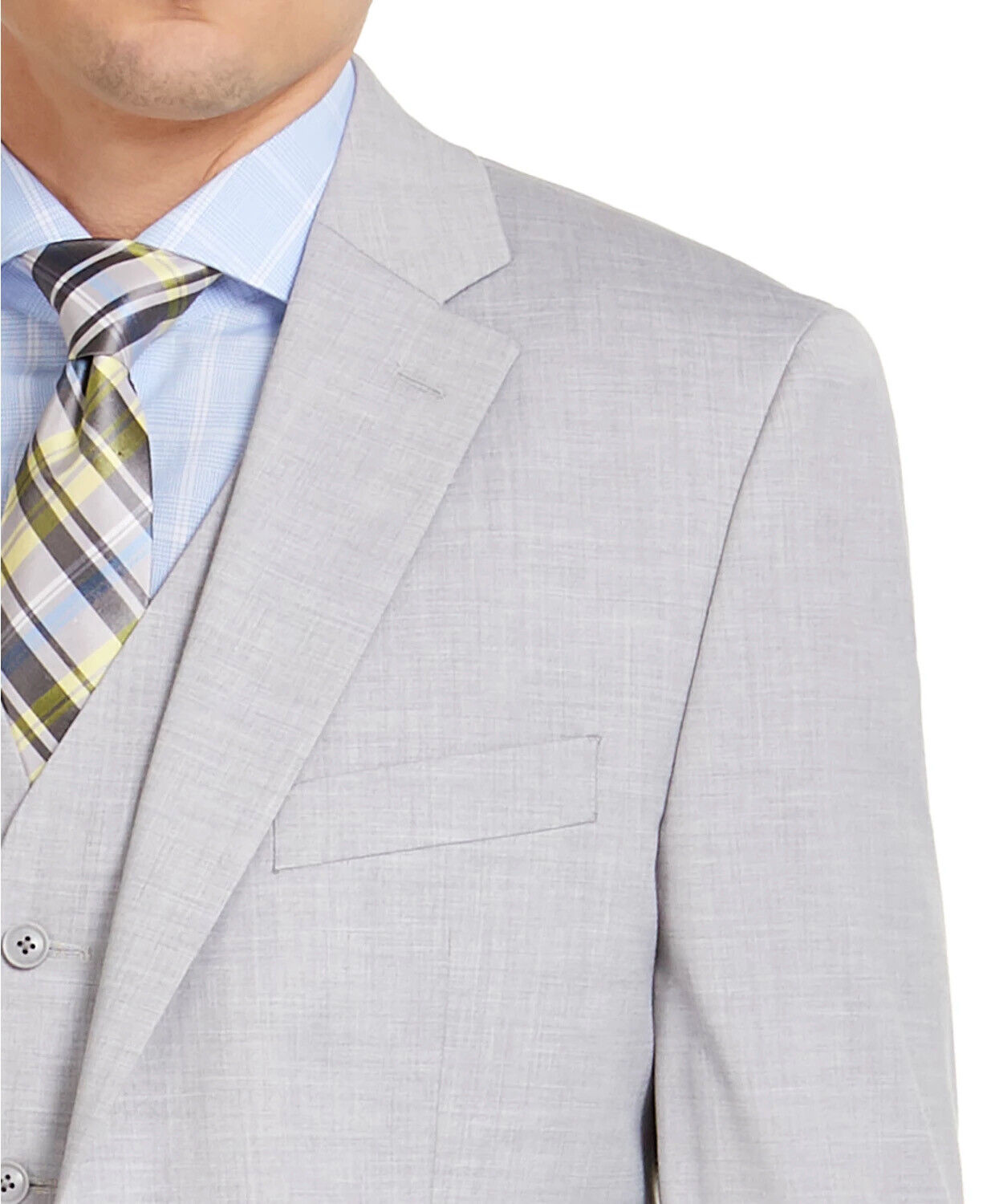 Alfani Men's Classic-Fit Stretch Light Gray Solid Suit Jacket 38L