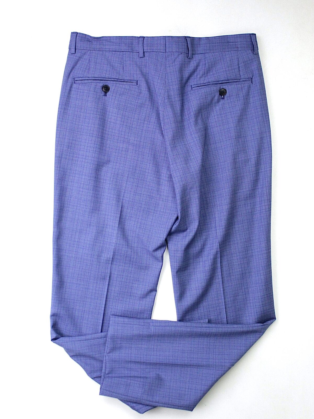 A|X ARMANI EXCHANGE Men's Slim-Fit Dress Pants 34 x 30 Blue Plaid