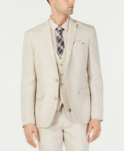 Bar III Men's Slim-Fit Linen Tan Suit Jacket Sport Coat 40L