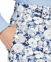 Bar III Men's Slim-Fit Floral Dress Pants 32 x 32 Blue