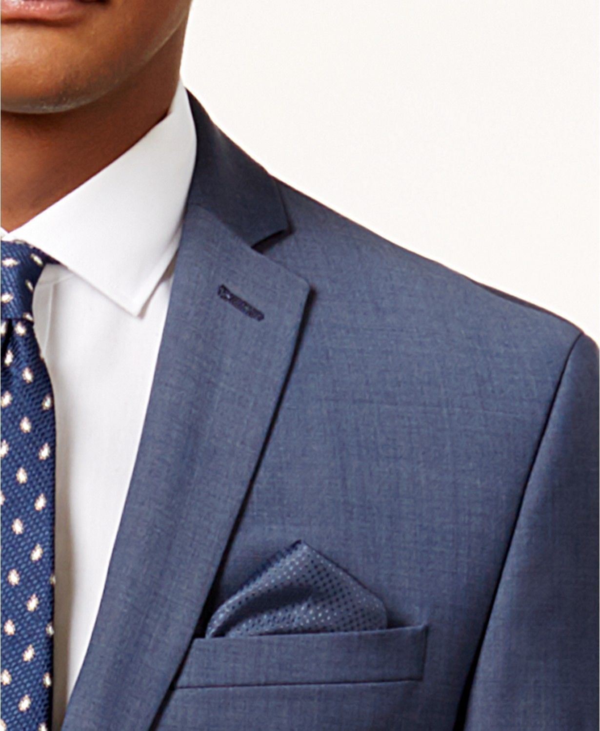 Bar Iii Mens Slim fit Suit Jacket Blazer 38 R Blue Solid