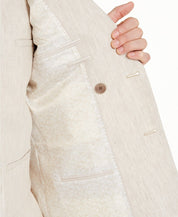 Bar III Men's Slim-Fit Tan Solid Double-Breasted Suit Jacket 38R