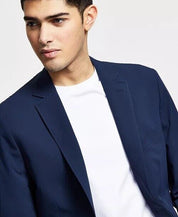 CALVIN KLEIN Men's Slim-Fit Stretch Solid Sport Coat 38S Navy Blue Nylon