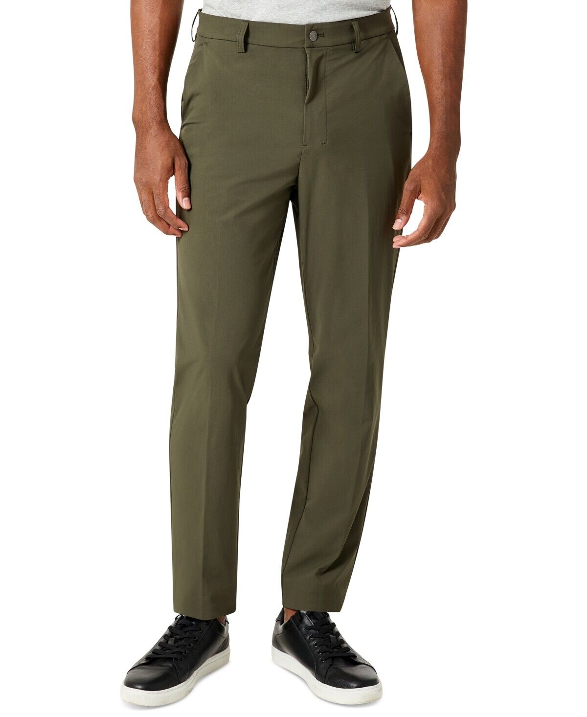 Calvin Klein Men's Slim Fit Olive Dress Pants 34 x 34