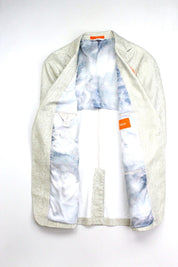 TALLIA ORANGE Mens Beige Slim Fit Sport Coat Snake Print Large Blazer