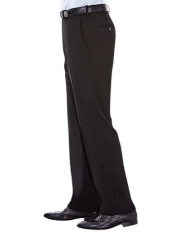 Haggar Mens Classic fit Dress Pants 44 / 30 Black Solid