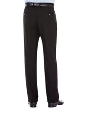 Haggar Mens Classic fit Dress Pants 44 / 30 Black Solid