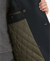Lauren Ralph Lauren Mens Luke Solid Wool-Blend Peacoat Coat 36R Navy Blue