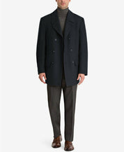 Lauren Ralph Lauren Mens Luke Solid Wool-Blend Peacoat Coat 36R Navy Blue