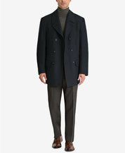 Lauren Ralph Lauren Mens Luke Solid Wool-Blend Peacoat Coat 36R Navy Blue