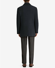 Lauren Ralph Lauren Mens Luke Solid Wool-Blend Peacoat Coat 36R Navy Blue