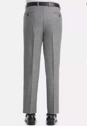 LAUREN RALPH LAUREN Men's Classic-Fit Light Grey Sharkskin Wool Pants 44 x 32