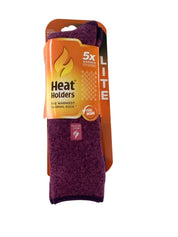 Heat Holders Womens Crew Socks 5-9 Purple Thermal