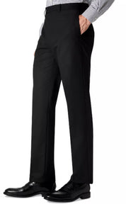 LAUREN RALPH LAUREN Mens Classic-Fit Stretch Flat-Front Pants 32 x 34 Black