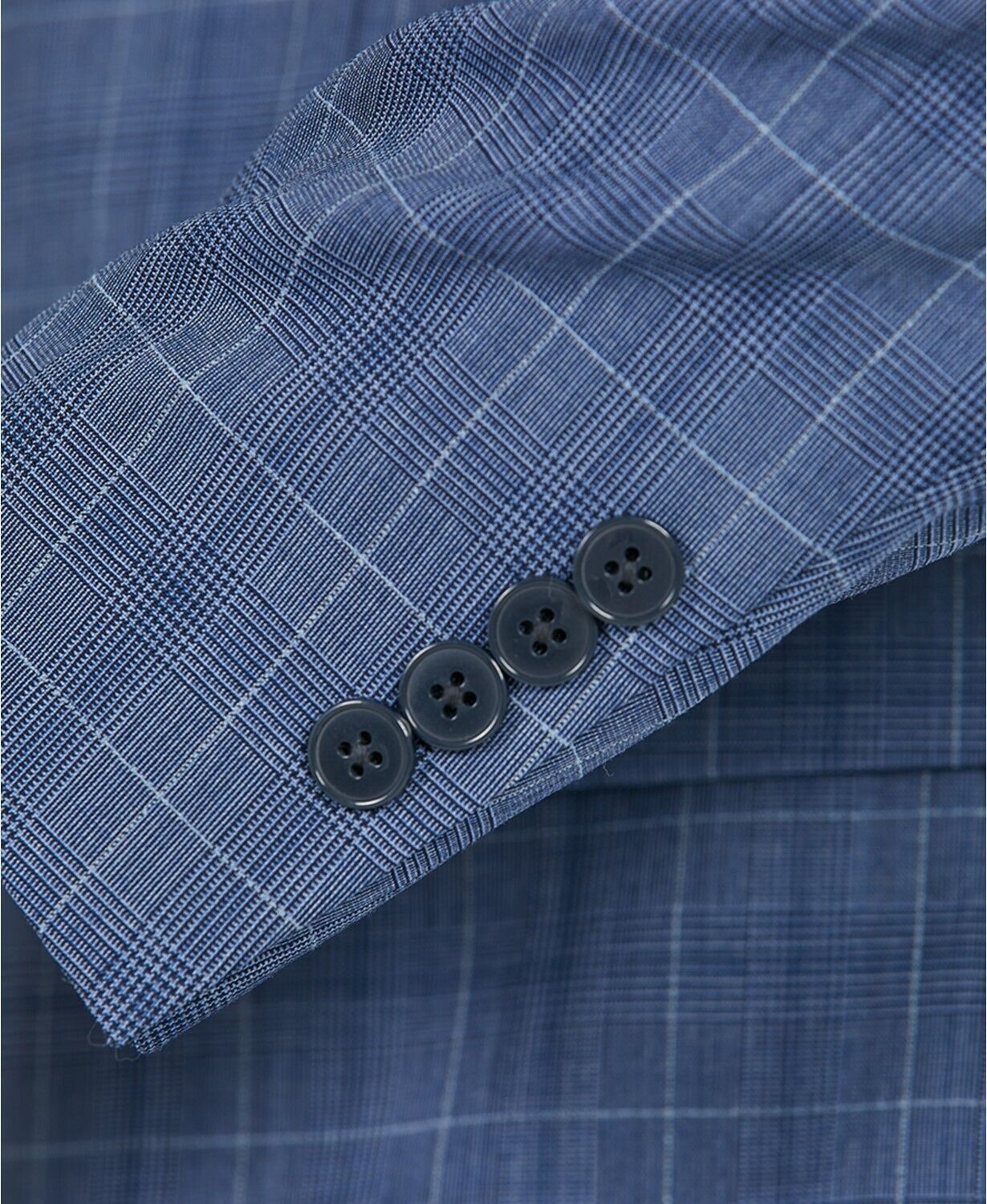 Tallia Men's Slim-Fit Blue Plaid Suit Jacket 46R Sport Coat