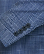 Tallia Men's Slim-Fit Blue Plaid Suit Jacket 46R Sport Coat