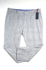 Tommy Hilfiger Plaid Linen Dress Pants 32 x 32 Grey Plaid